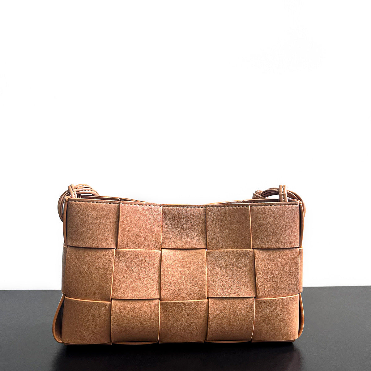 Fashion Soft Plaid Underarm Woven Shape Shoulder Bags