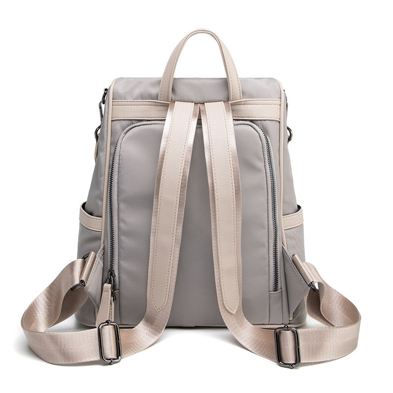 Women's Korean Fashionable Personalized Waterproof Oxford Cloth Backpacks
