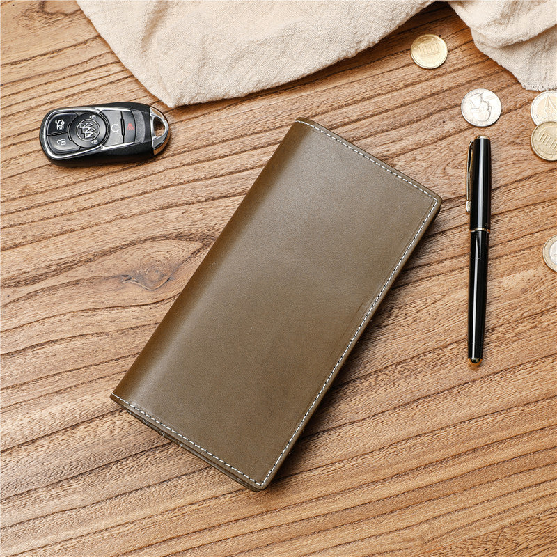Men's Italian Long Genuine Leather First Layer Men's Wallets