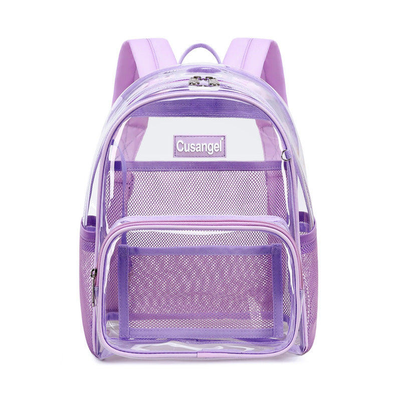 Women's Large Capacity Transparent Fashion Jelly Waterproof Backpacks