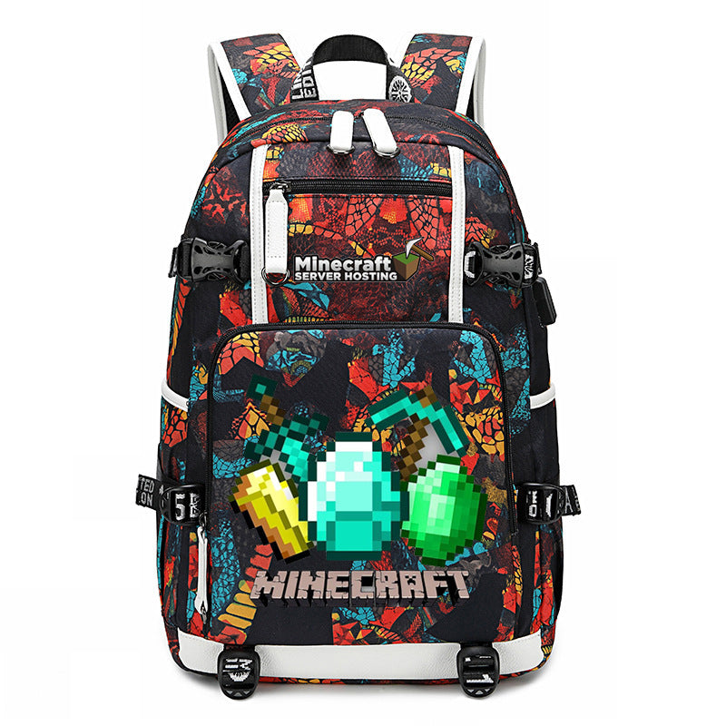 My World Surrounding The Game Printed Backpacks