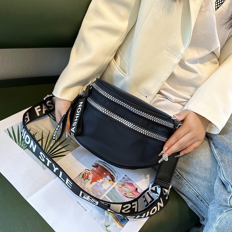 Women's Semicircle Lightweight Summer Leisure Wide Strap Bags