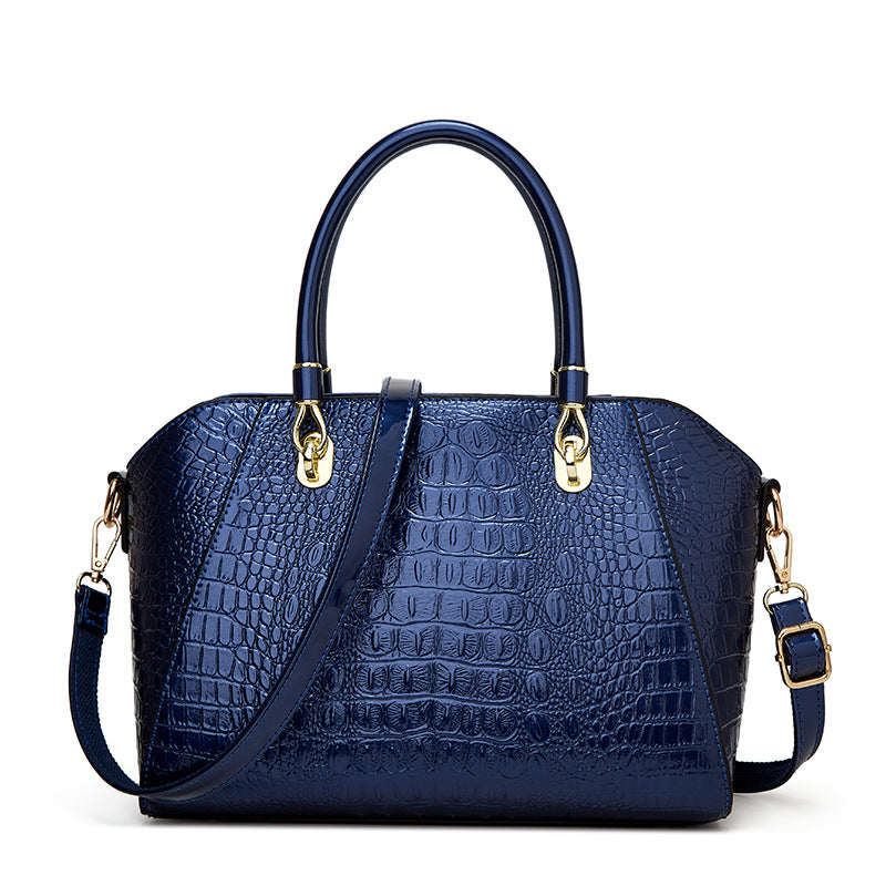 Women's Fashion Crocodile Pattern Large Capacity Commuter Handbags