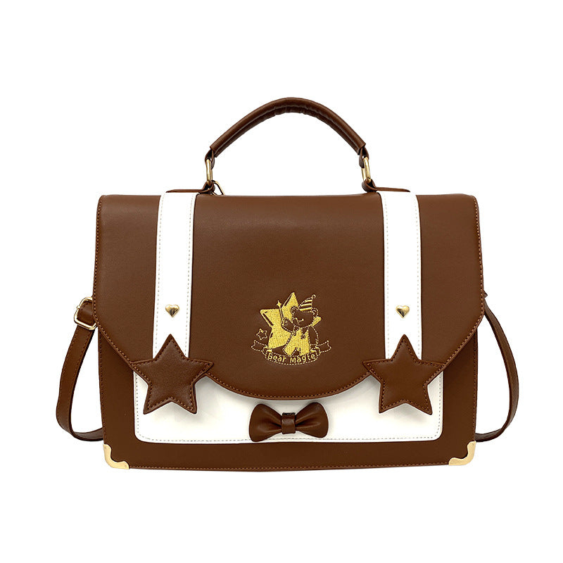 British Fashion Preppy Style Portable Uniform Bags