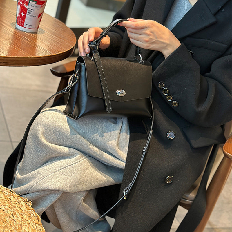Women's Batch First Layer Cowhide Latch High-grade Shoulder Bags