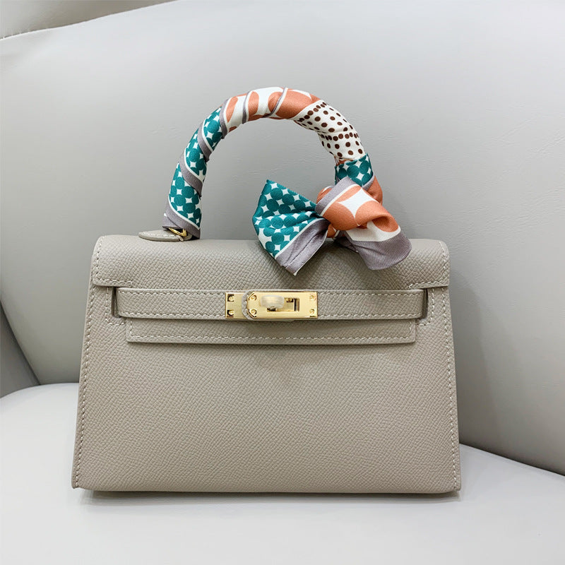 Women's Kelly Hand Palm Print Version Genuine Leather Handbags