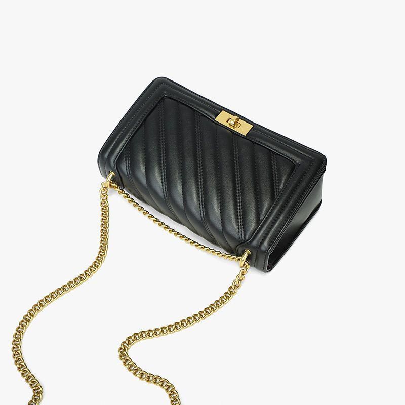 Women's Genuine Leather Chain Large Capacity Soft Shoulder Bags