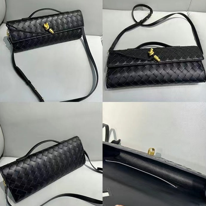 New Hand-woven Hardware High-grade Leather Underarm Crossbody Bags