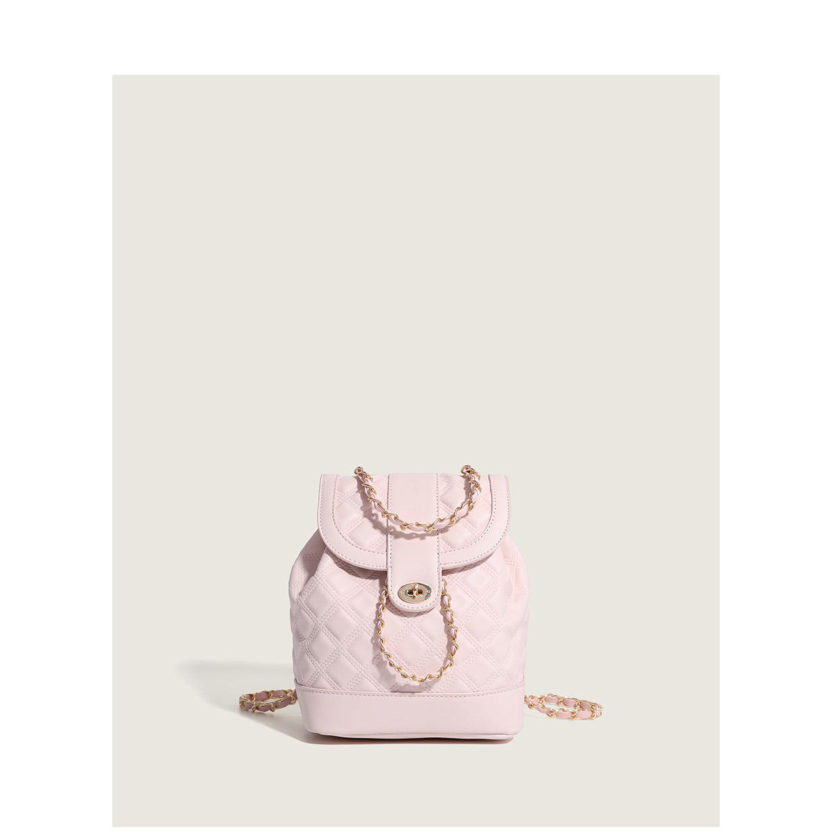 Women's Advanced Texture Summer Versatile Rhombus Chain Backpacks