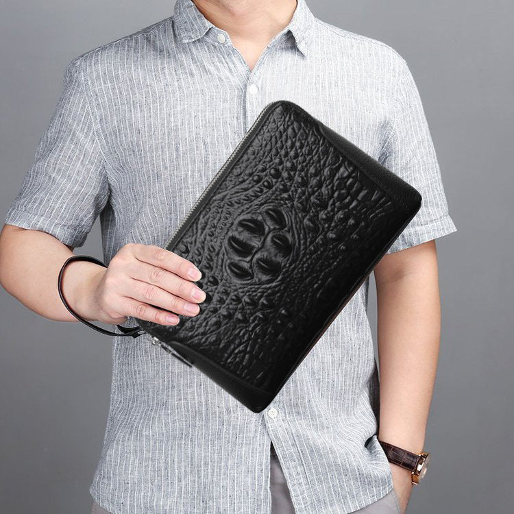 Men's Fashion Clutch Crocodile Pattern Embossed Road Men's Wallets