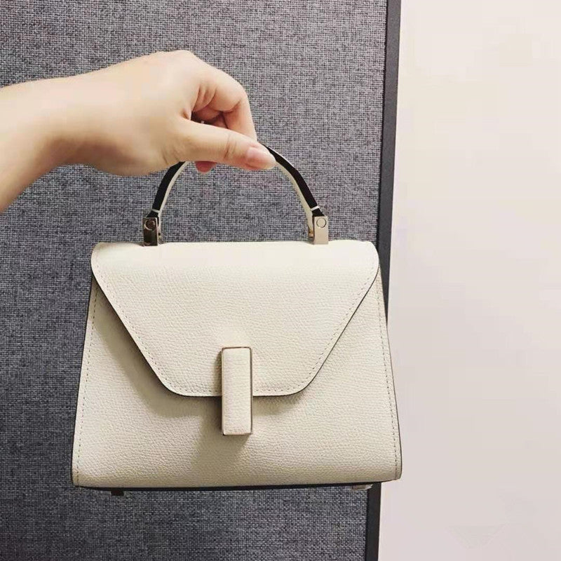 Women's Genuine Leather White Cowhide Kelly Callie Shoulder Bags