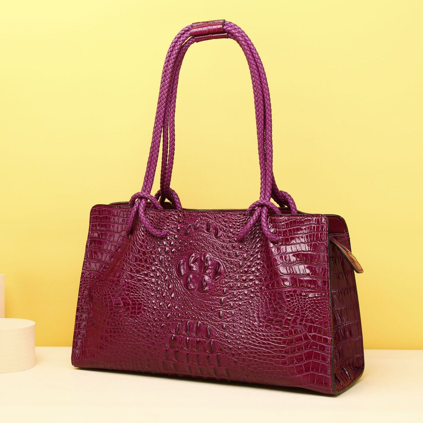 Women's Crocodile Fishbone Pattern Large Capacity Classic Handbags