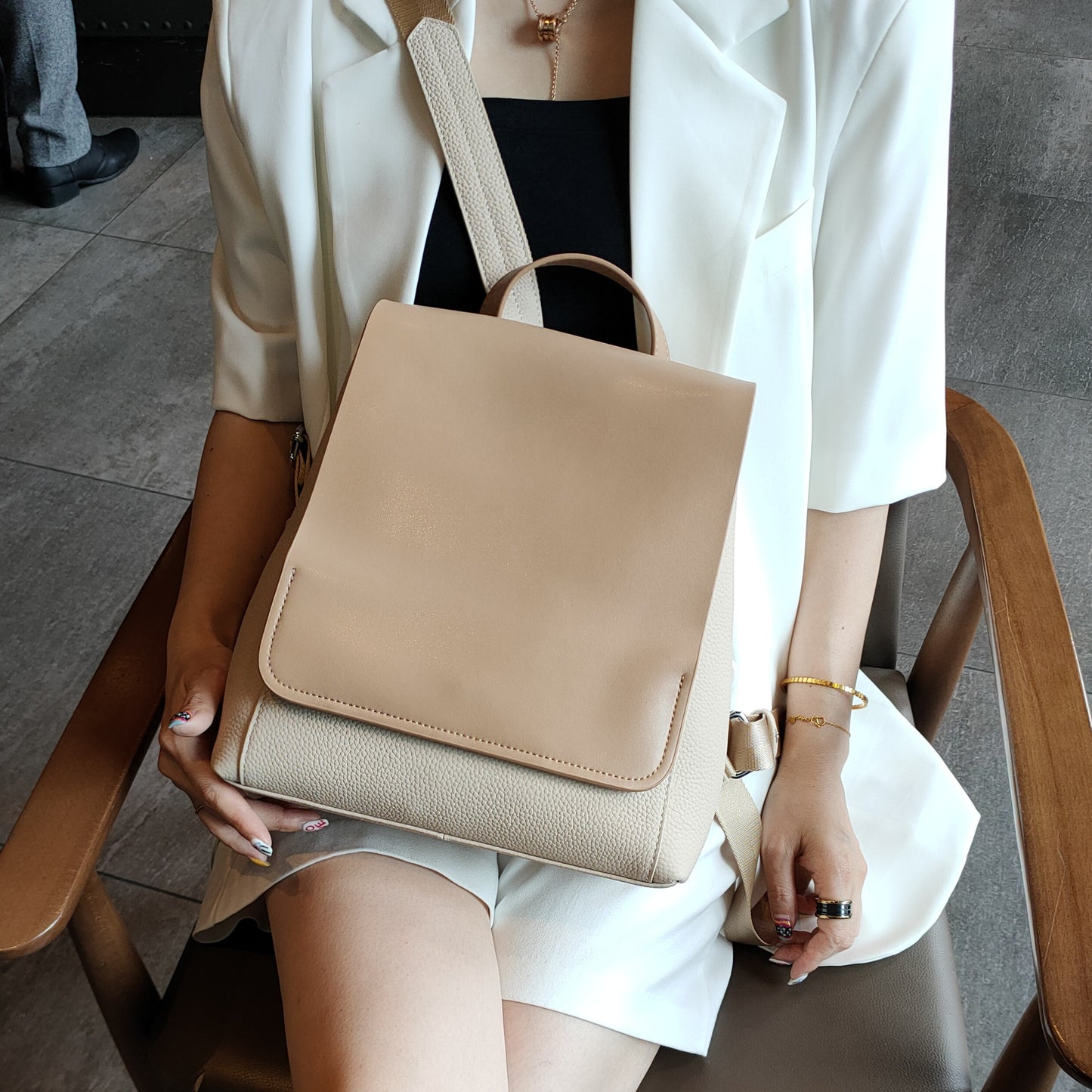 Women's Simple Korean Style Fashion High Sense Backpacks