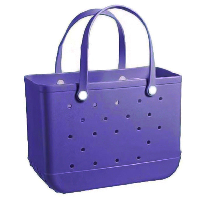 Women's Beach Printed Basket Hole Storage Bags