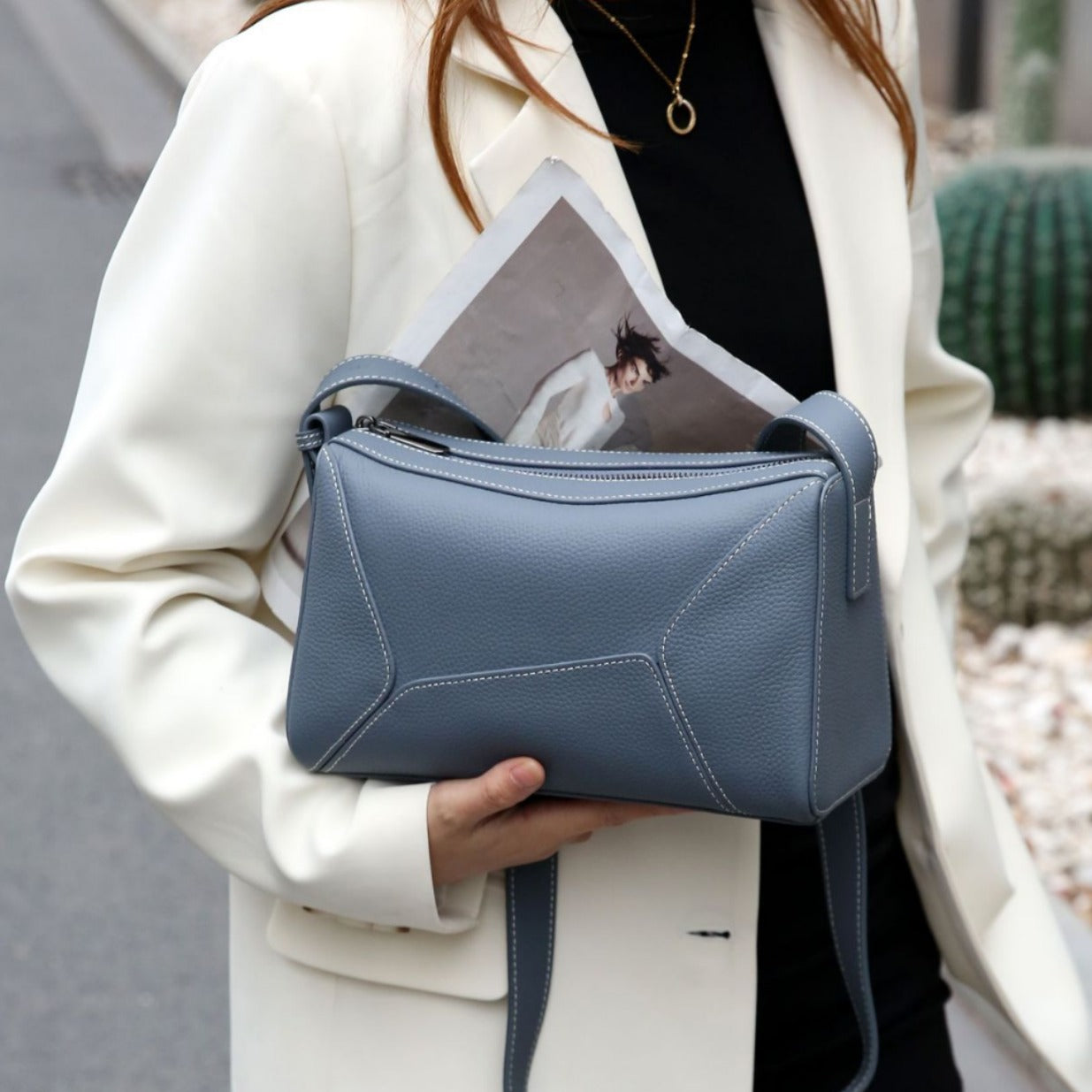 Women's Top Layer Leather Large Capacity Fashion Simple Bags