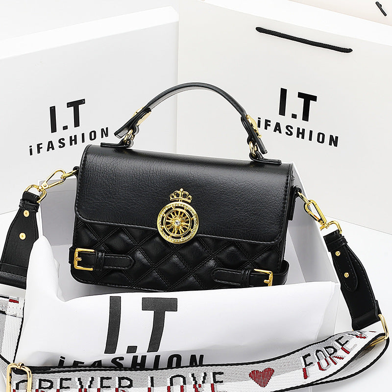 Women's Golden Balls Rhombus Good Luck Comes Crossbody Bags