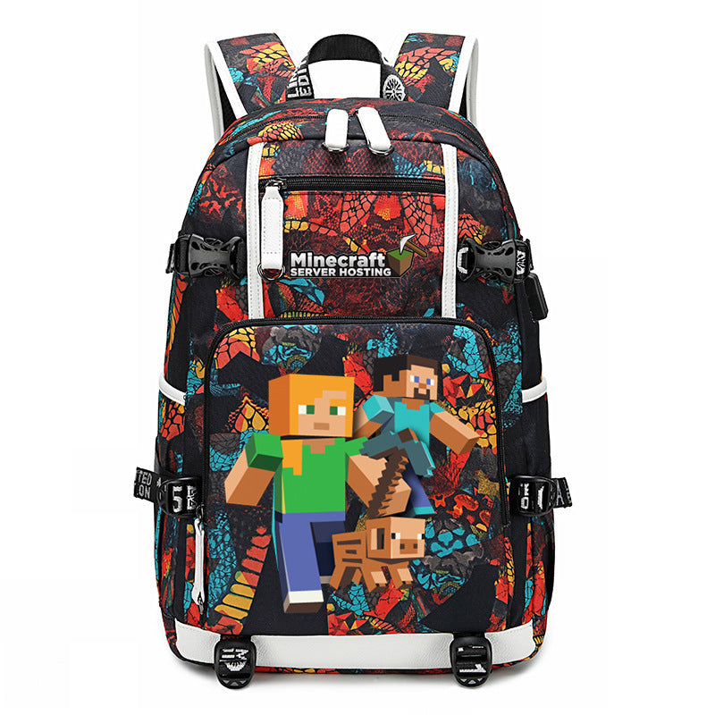 My World Surrounding The Game Printed Backpacks