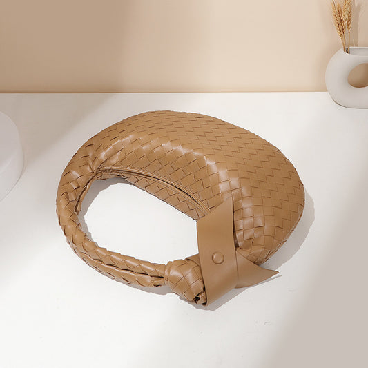 Women's Woven Fashion Knotted Round Large Capacity Handbags