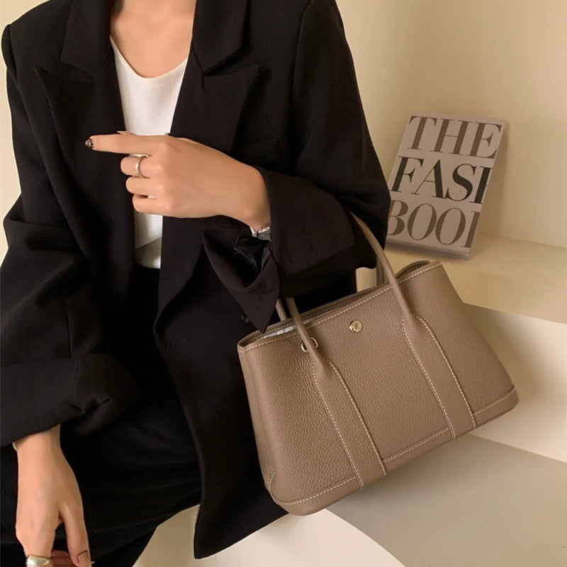 Women's Large Capacity Totes Cow Leather Simplicity Handbags