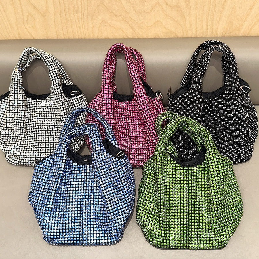 Rhinestone Hard Bottom Shaping Quality Vest Shoulder Bags