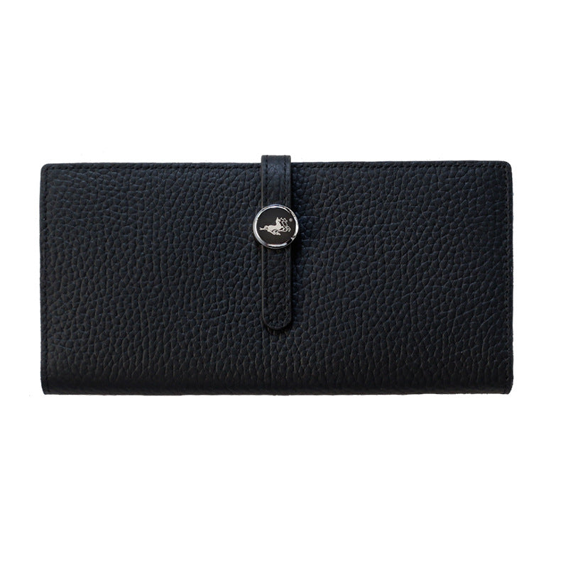 Women's Simple Genuine Cattlehide Leather Surface Multiple Ladies Wallets