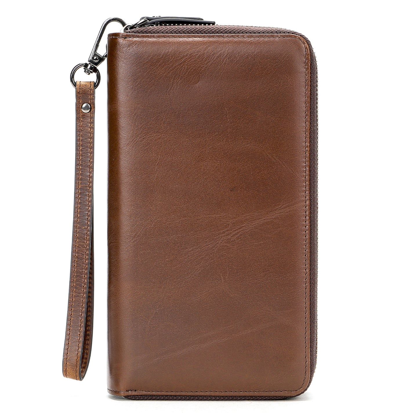 Men's Clutch Long Leather First Layer Cowhide Men's Handbags