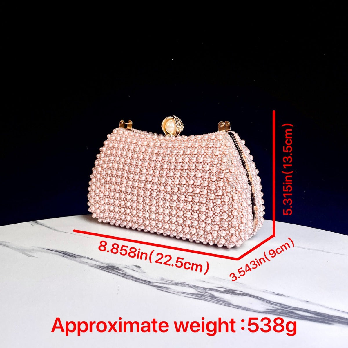 Trendy Elegant Handmade Pearl Dress Banquet Evening Bags