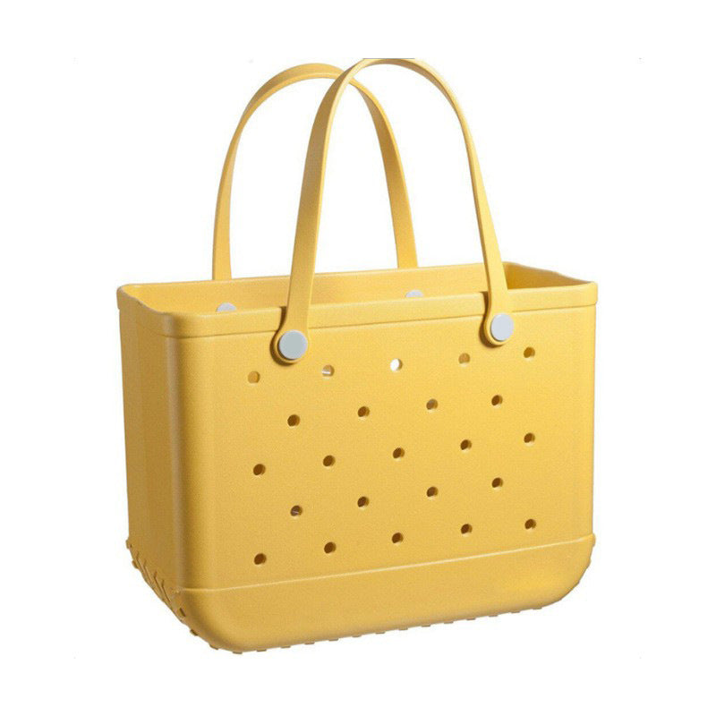 Women's Beach Printed Basket Hole Storage Bags