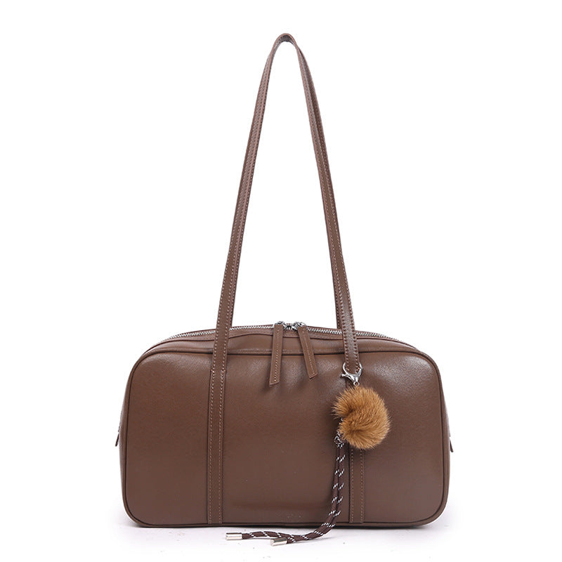 Women's Genuine Leather Fashion High Sense Boston Shoulder Bags