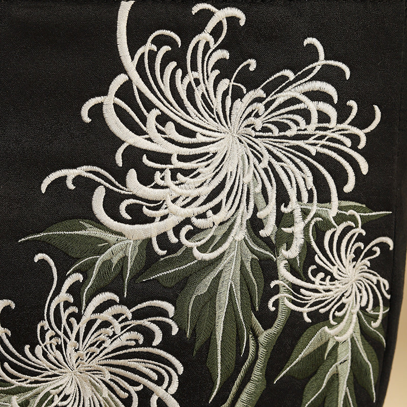 Embroidered Wooden Antique Ethnic Style National Handbags