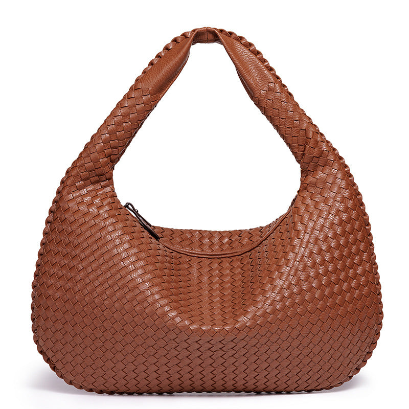 Women's Woven Large Oblique Handmade Capacity Shoulder Bags