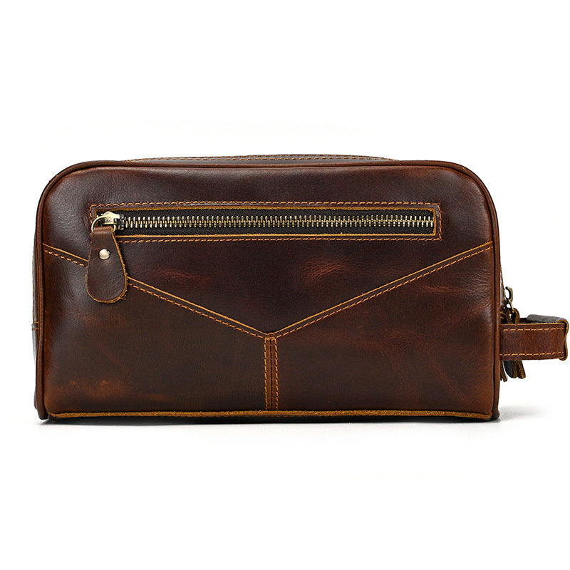 Men's Clutch Crazy Horse Vintage Neutral Wash Men's Handbags