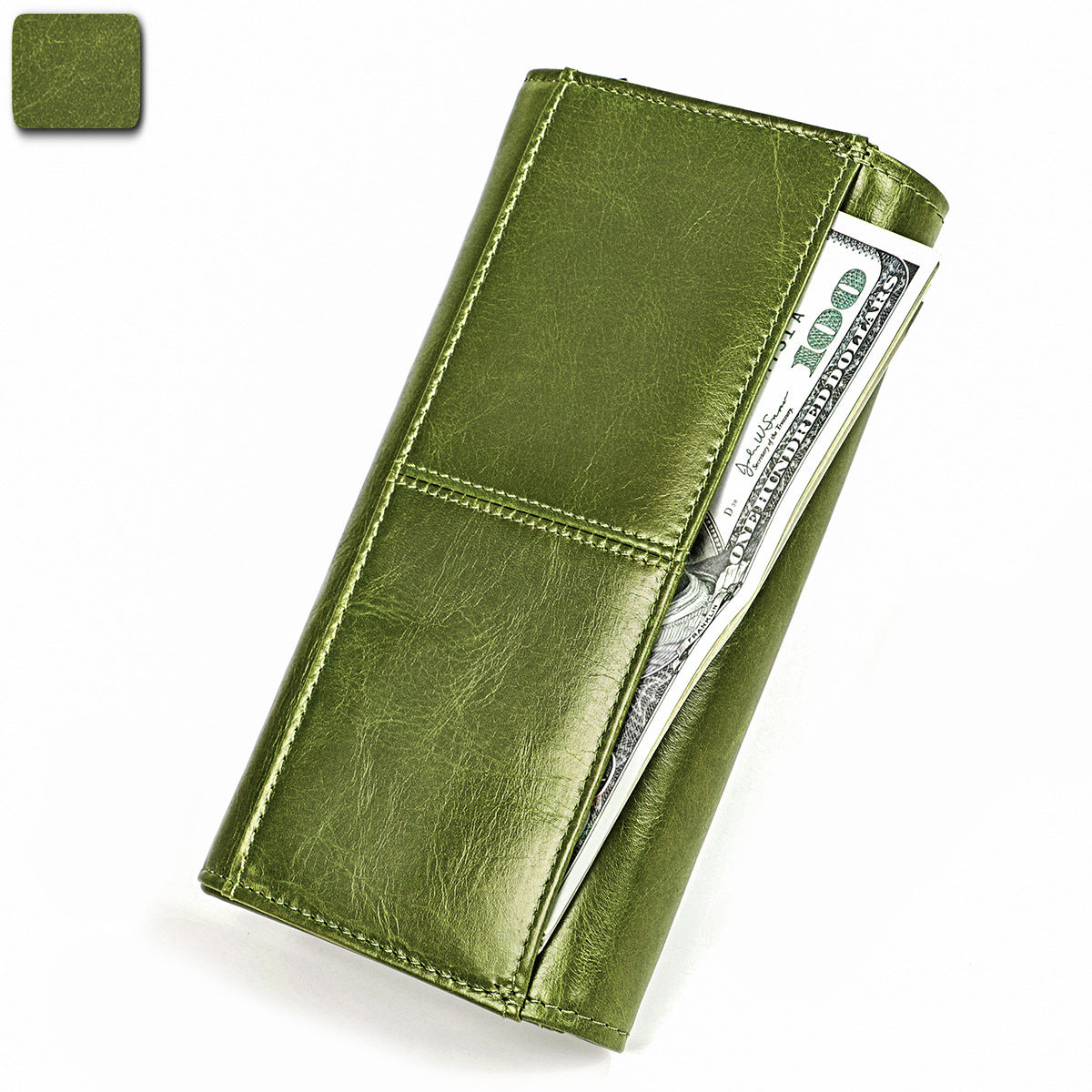 Women's Genuine Leather With Swiping Long Cowhide Ladies Wallets