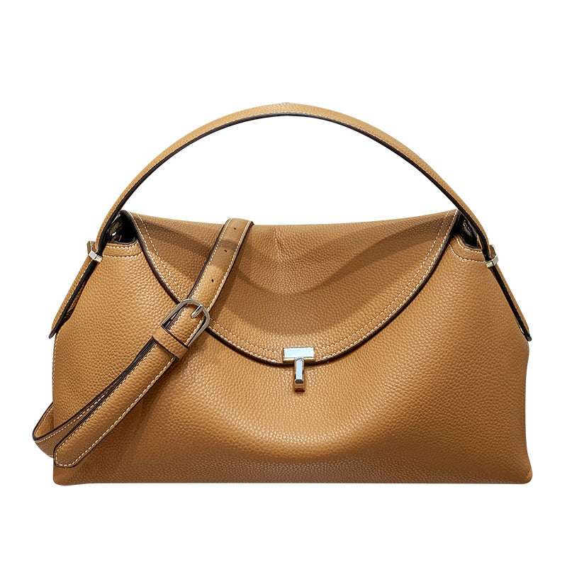 Women's Niche Pillow Lychee Pattern Soft Leather Shoulder Bags