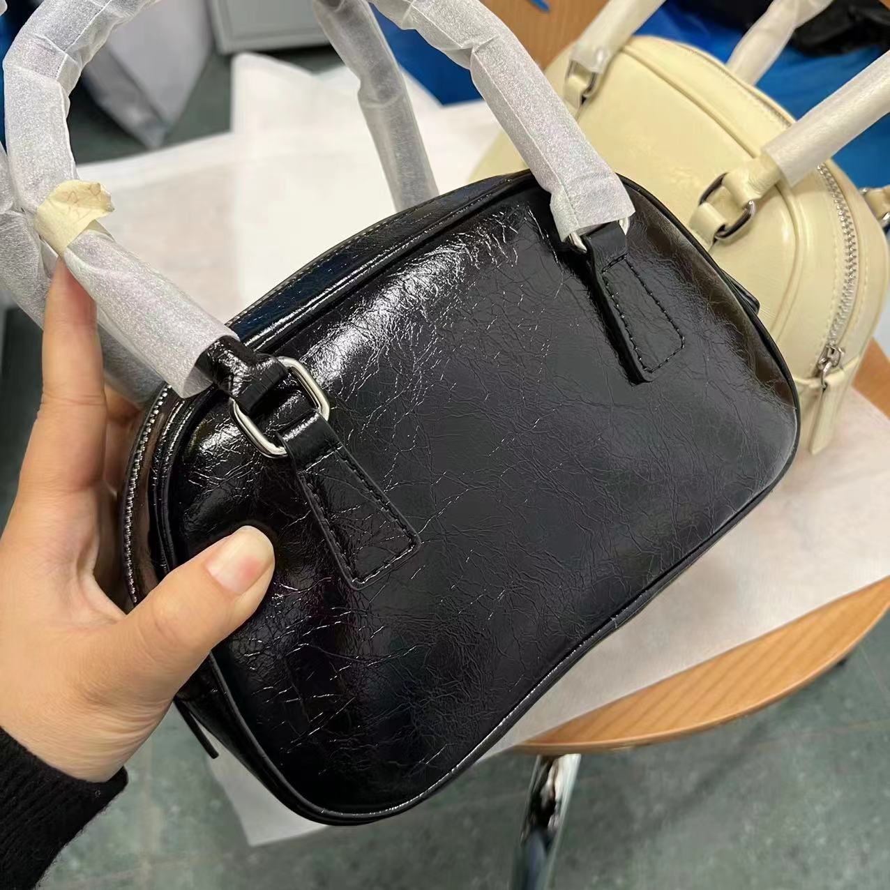 Women's Design Suede Cowhide Pillow Genuine Leather Handbags