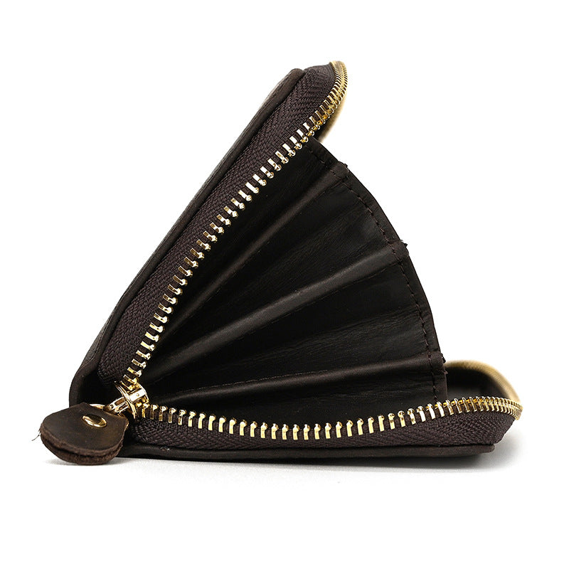 Men's Leather Long With Zipper Vintage Cowhide Men's Wallets