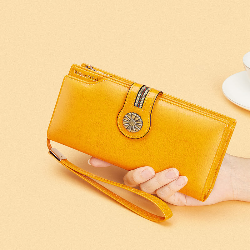 Women's Emperor Paul Long Genuine Leather Clutch Fashionable Exquisite First Ladies Wallets