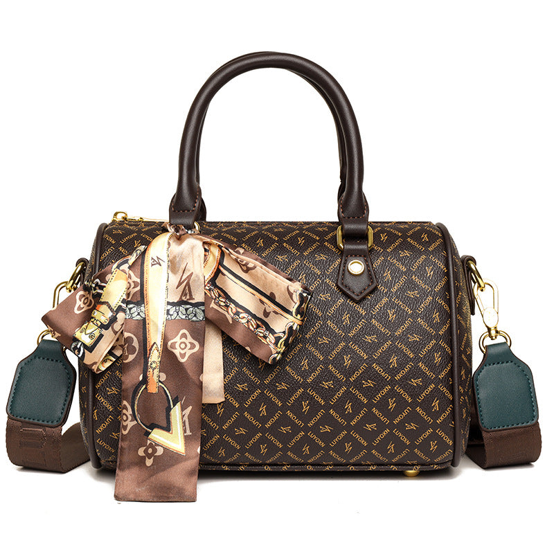 Women's Winter Fashion Boston Pillow Printed For Crossbody Bags