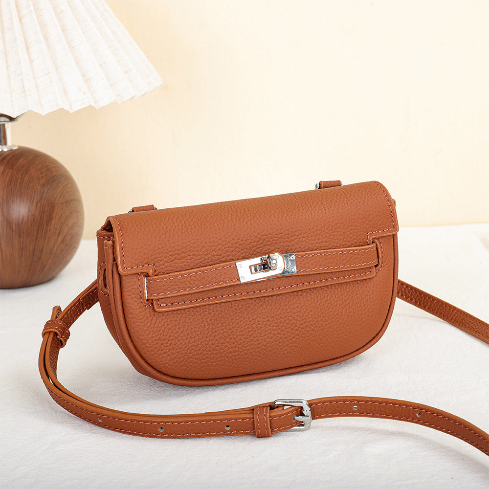 Layer Cowhide Pouch Stylish Lightweight Leather Crossbody Bags