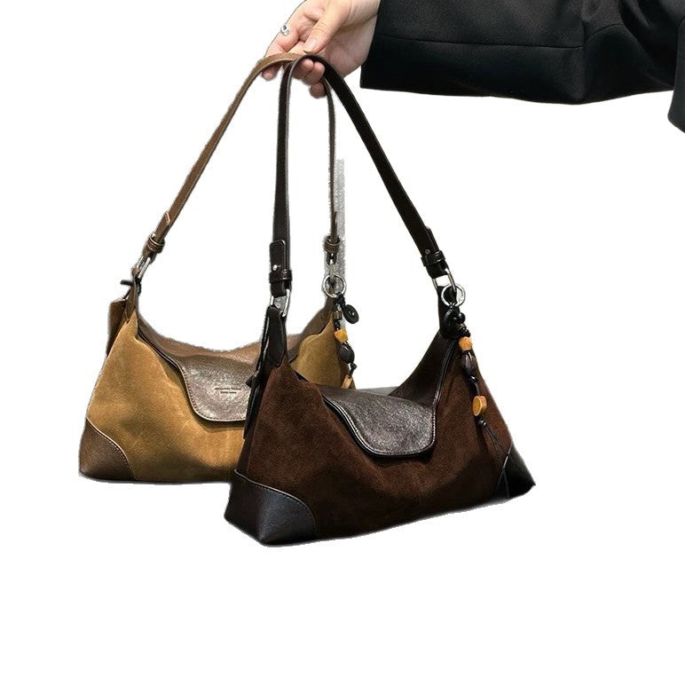 Elegant Women's High-grade Fashion Commuter Suede Tote Bags