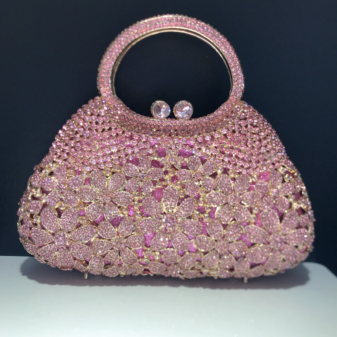 Women's Strictly Selected Little Daisy Diamond Flowers Rhinestone Large Capacity Evening Bags