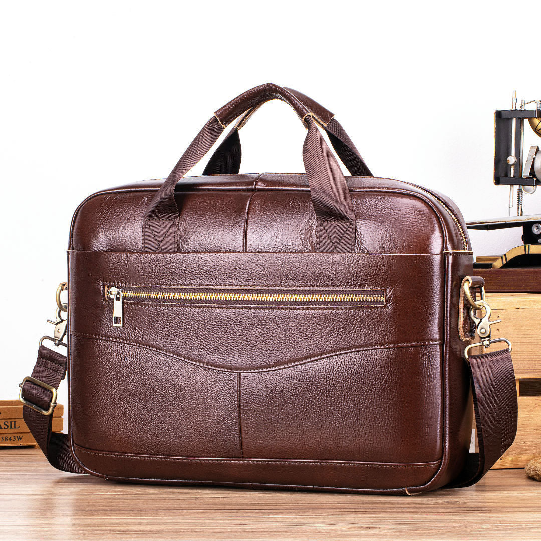 Men's Portfolio Retro Leather Large Capacity Business Men's Handbags