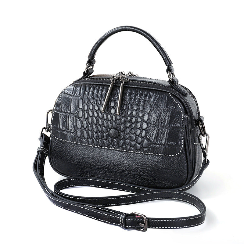 Women's Genuine Leather High Sense Elegant Crocodile Handbags