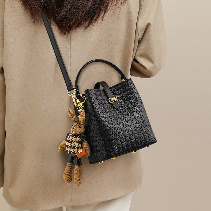 Women's Summer Genuine Leather High-grade Woven Crossbody Bags