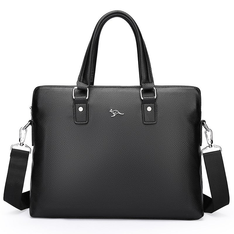 Men's Genuine Leather Business Horizontal Computer Boutique Men's Handbags