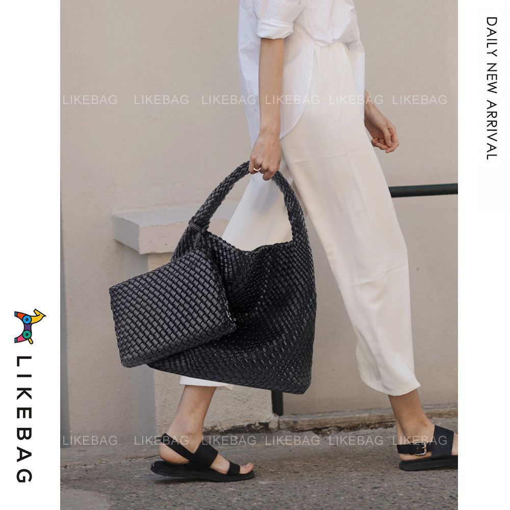 Business Commute Large Capacity Hand-woven Female Shoulder Bags
