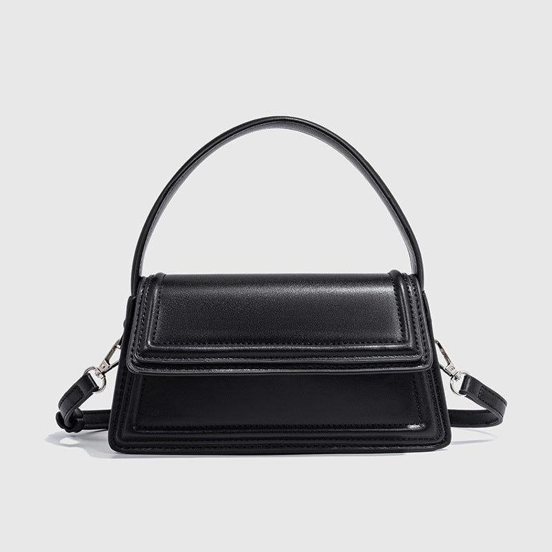 Women's Fashion Black Brown Mini Trapezoidal Portable Shoulder Bags