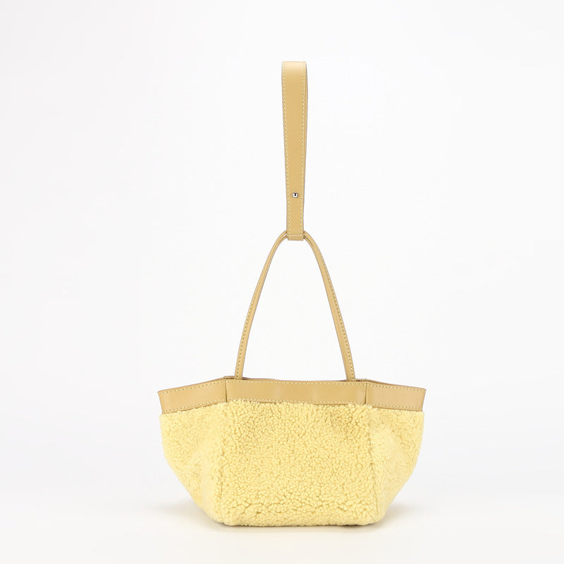 Women's Plush Niche Lamb Wool Fashion Simple Shoulder Bags