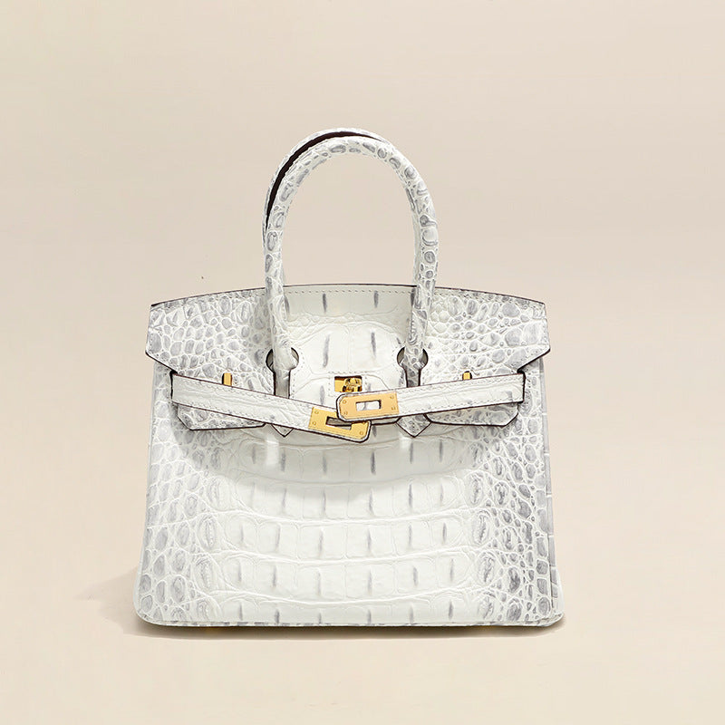 Women's Crocodile Pattern Genuine Leather High-grade Fashionable Shoulder Bags