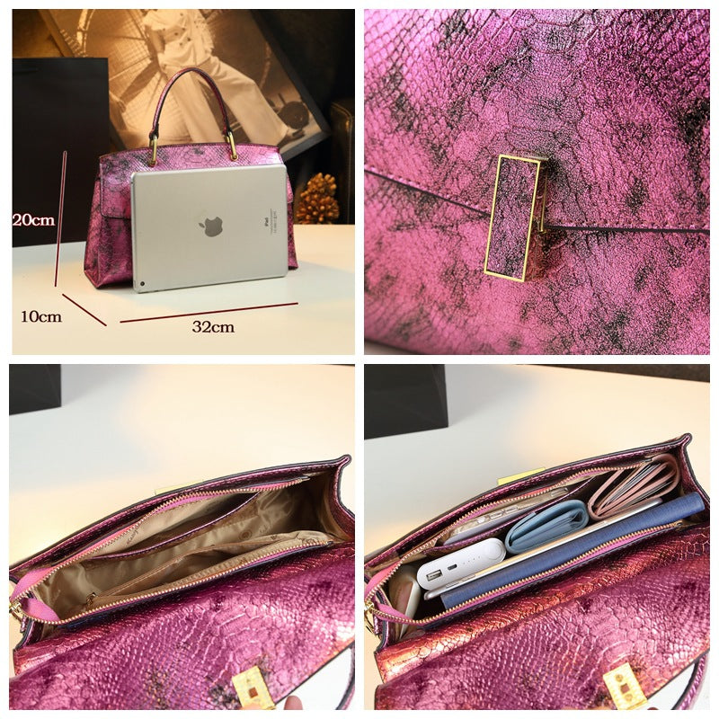 Women's Quality Genuine Leather Fashion Elegant Laser Bags